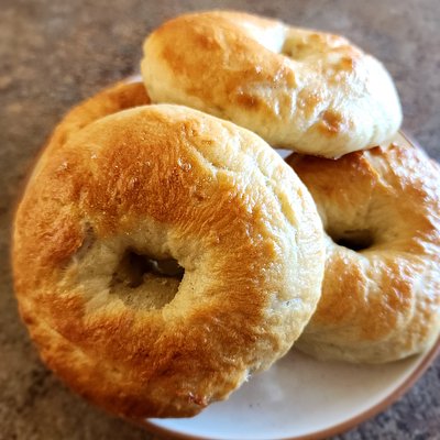 Plain Sourdough Bagels