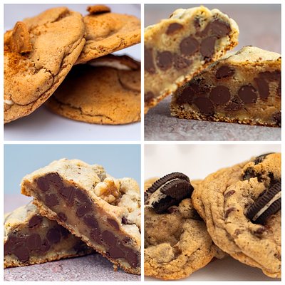 NY Bakery Style Assorted Cookies Biscoff Chocolate Chip Oreo   Box Of 4 
