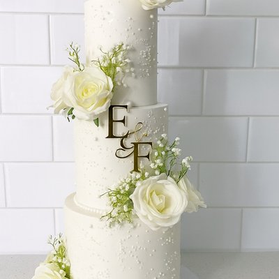 3 Tier Fondant Cake 9 By 8, 7 By 8 and 5 By 8