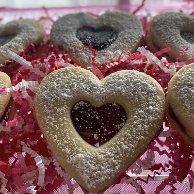 Valentine Strawberry Shortbread Cookies 