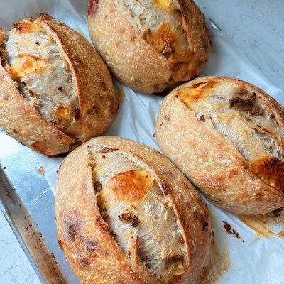 Pepperoni And Cheese Sourdough Bread
