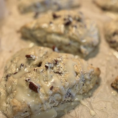 Sourdough Organic Maple Pecan Scone W/glaze (4 Pack)