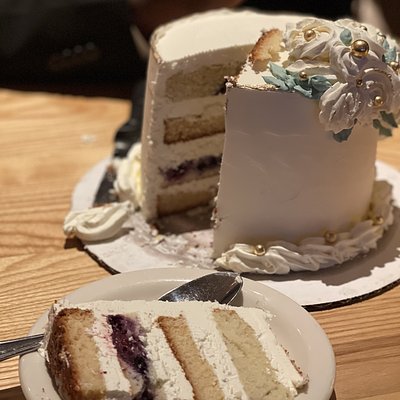 Vintage Wedding Lemon Blueberry Cake