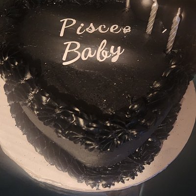  2 Layers Heart Shaped Birthday Cake Large 