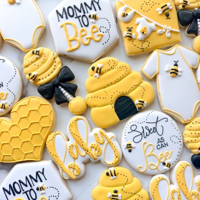 Mommy to Bee Baby Shower Cookies