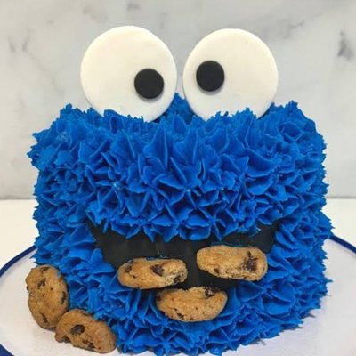 Cookie Monster Smash Cake 