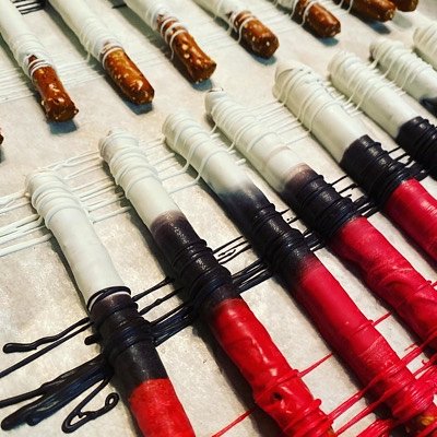 Chocolate Covered Pretzel Rods, One Dozen