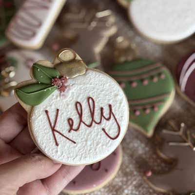 Personalized Christmas Ornament Cookie 🎄✨