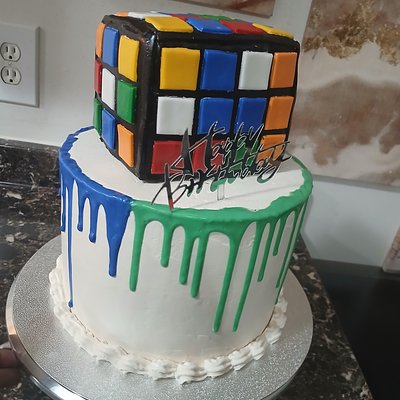 Rubix Cube Cake