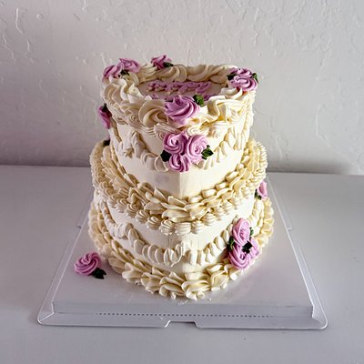 2 Tiered 8” And 10” Custom Cake