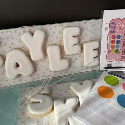 Paint Your Name Cookie Set