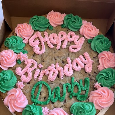 Custom Cookie Cake With Two Colors. Additional Colors Are $5 Each