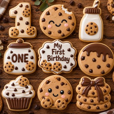 First Birthday Chocolate Chip Sugar Cookie