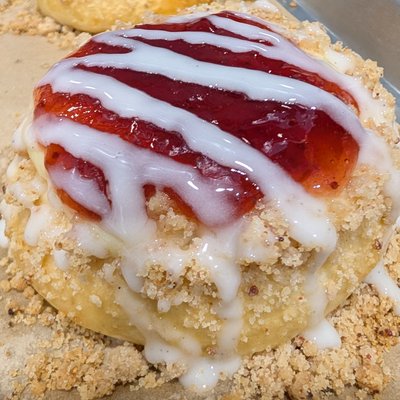 Strawberry Guilt Brioche Bun 