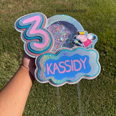Custom 3D Cake Topper With Shaker
