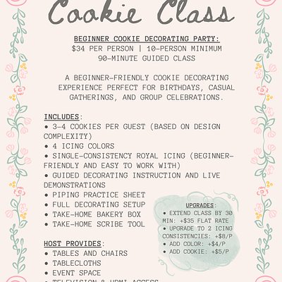 Host Your Own Cookie Class