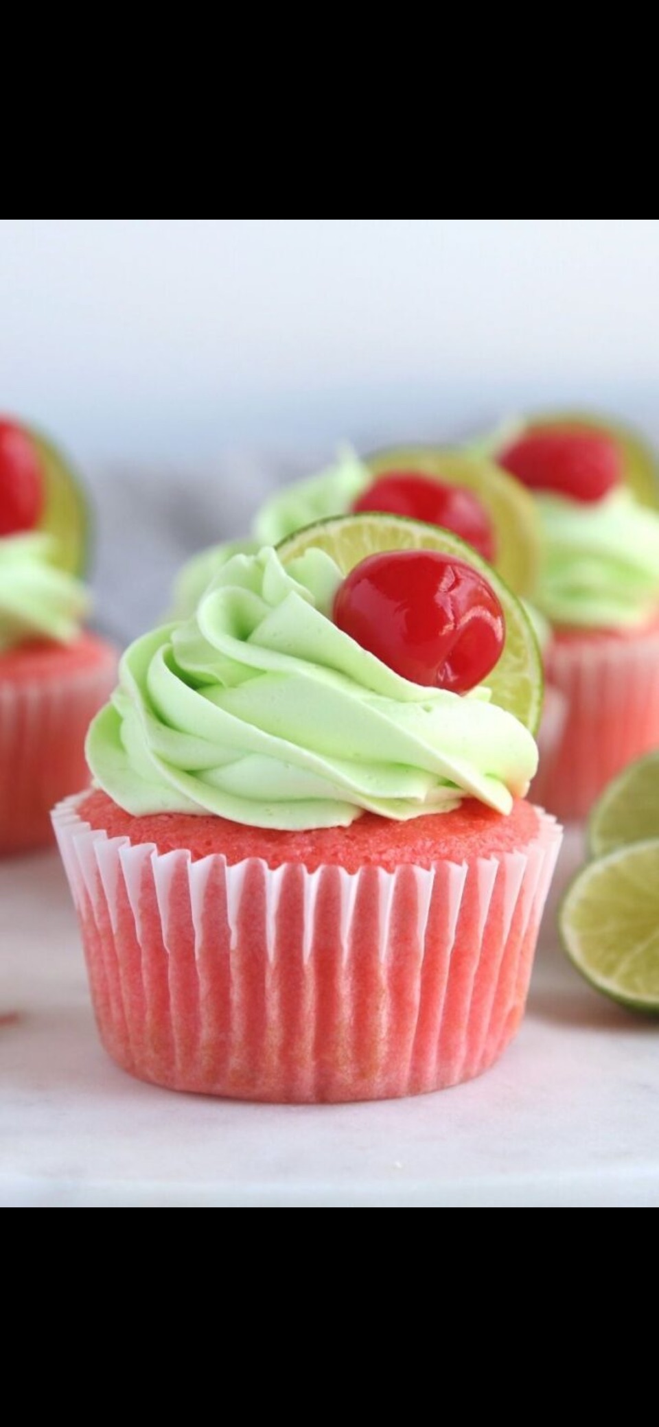 Cherry Lime Cupcakes