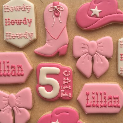 Cowgirl Birthday Cookie Set