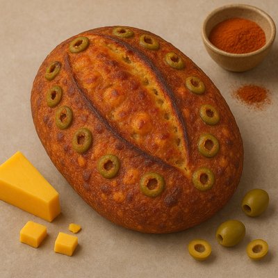 Smoked Paprika + Cheddar & Green Olive