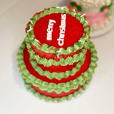 Two Tier Christmas Cake 🎄