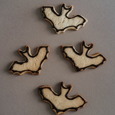 Spooky Bat Silhouette Cookies