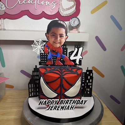 6” Spiderman City Cake 
