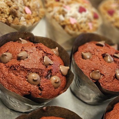 Red Velvet Jumbo Muffins