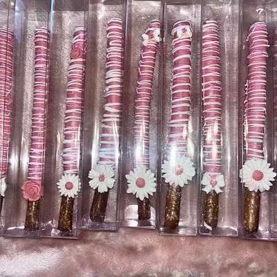 Chocolate Covered Pretzel Rod Dozen