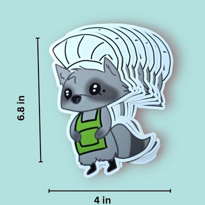 Milk, The Racoon Baker Sticker