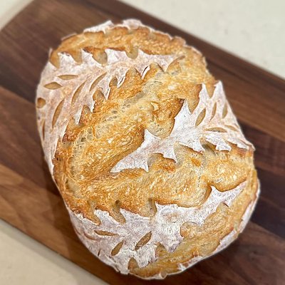 Christmas Tree Oval Shaped Sourdough Loaf