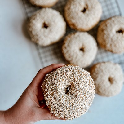 Sesame Seed Sourdough Bagels - Pack Of 4 