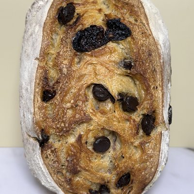 Cherry Chocolate Chip Sourdough Artisan Loaf