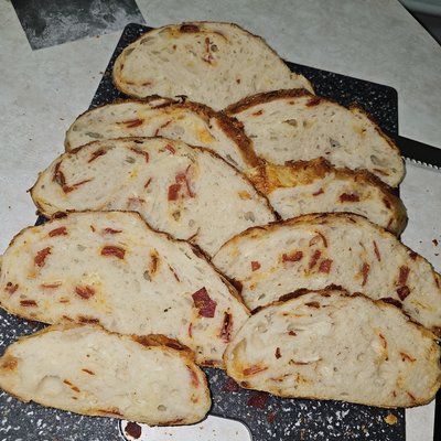 Pepperoni Mozzarella Sourdough Boule Loaf