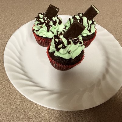 Chocolate Ande Mint Cupcakes