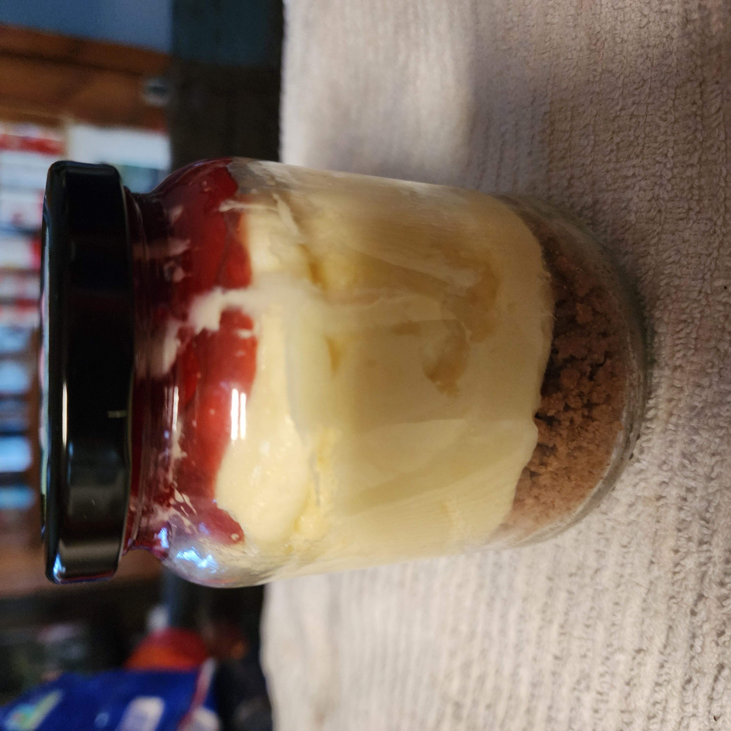 Strawberry Cheesecake In A Jar