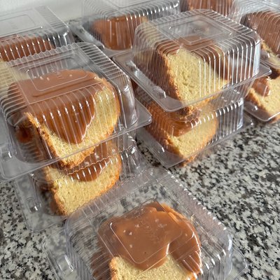 Henny Pound Cake w/ Salted Caramel Glaze 