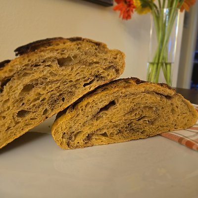 Pumpkin Spice Sourdough Loaf 