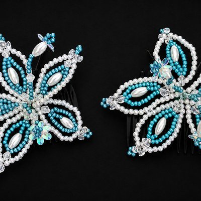 🌸 PANAMANIAN TEMBLEQUES – Pearl, White & Turquoise