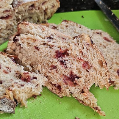 Sourdough Loaf With Cranberries And Orange 