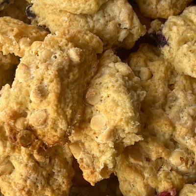 White Chocolate Sourdough Scones