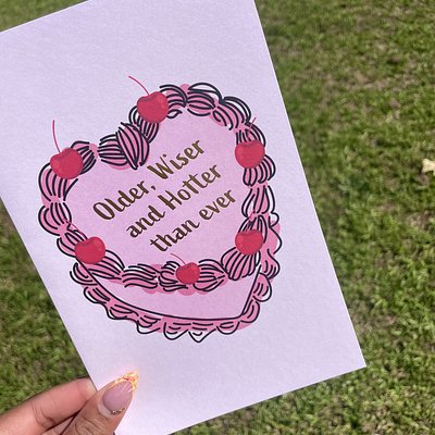 Vintage Cake Birthday Card