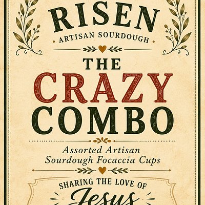 🌪️ I Gotcha Focaccia  Crazy Combo – Focaccia Cup Sampler (Mixed Dozen) 