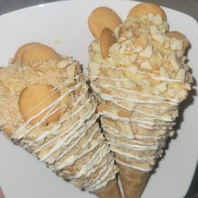 Banana Pudding Waffle Cones