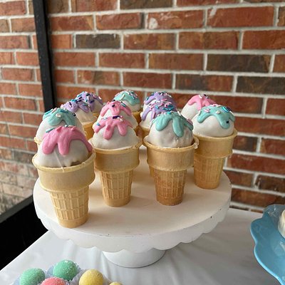 Cake Pop Ice Cream Cones