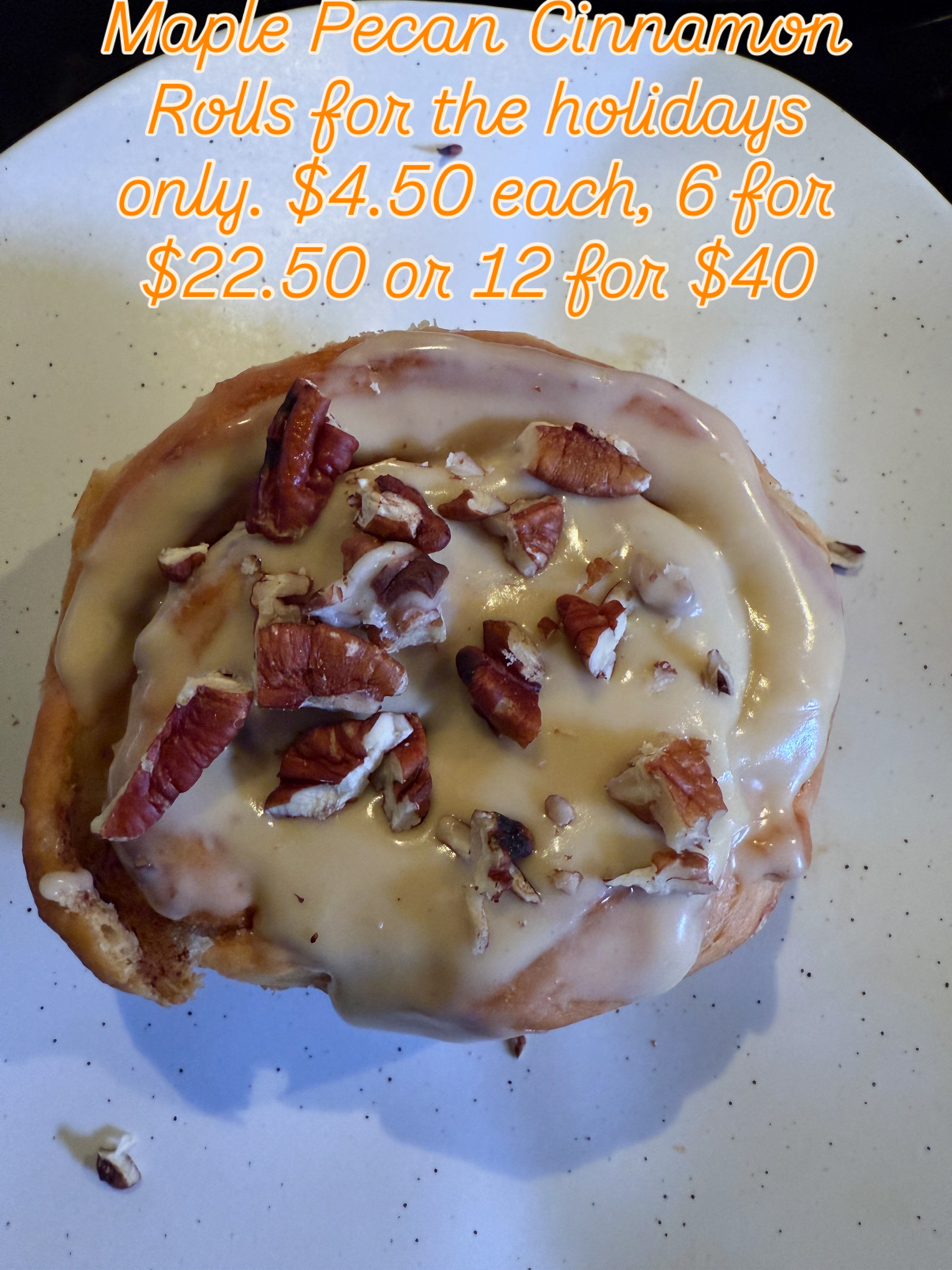 Maple Pecan Cinnamon Rolls 