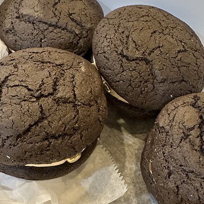 Irish stout chocolate Whoopie Pies w/Bailey’s Cream Filling - 1 Dozen