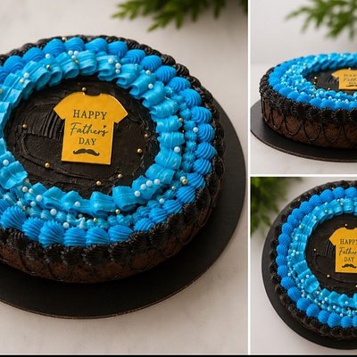 Father's Day Brownie Cake