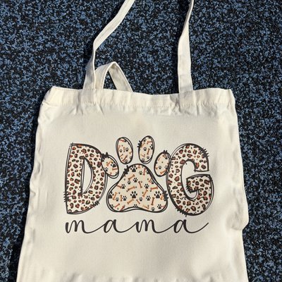 Dog Mom Cheetah Paw Tote 