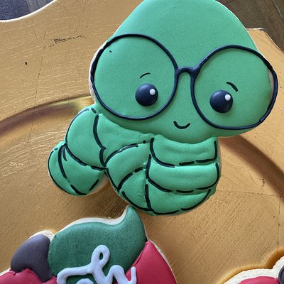 Book Worm Cookie