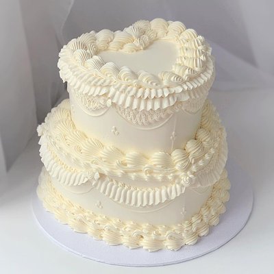 Two Tiered Heart Cake *Buttercream